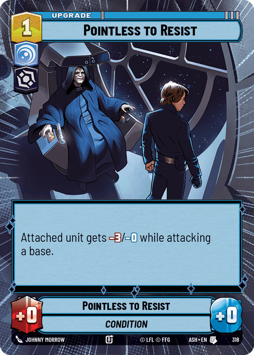 Pointless to Resist (ASH) Uncommon Star Wars Unlimited Fantasy Flight Games Hyperspace Non-Foil