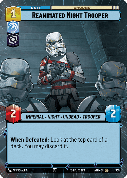 Reanimated Night Trooper (ASH) Common Star Wars Unlimited Fantasy Flight Games Hyperspace Non-Foil