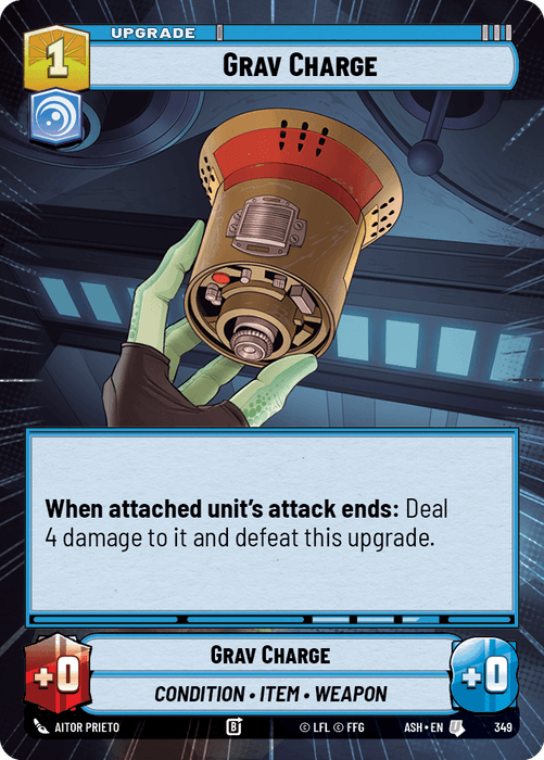 Grav Charge (ASH) Uncommon Star Wars Unlimited Fantasy Flight Games Hyperspace Non-Foil