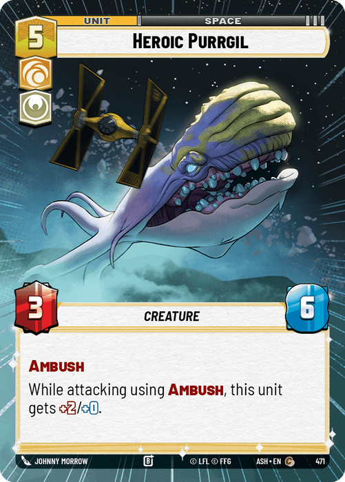 Heroic Purrgil (ASH) Common Star Wars Unlimited Fantasy Flight Games Hyperspace Non-Foil