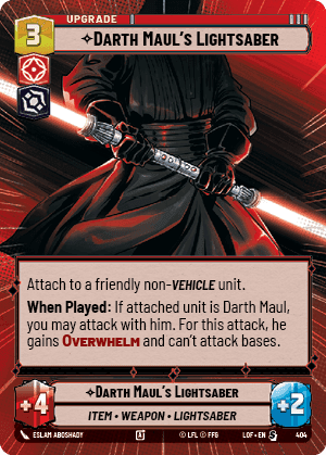Darth Maul's Lightsaber (LOF) Starter Fantasy Flight Games Hyperspace Non-Foil