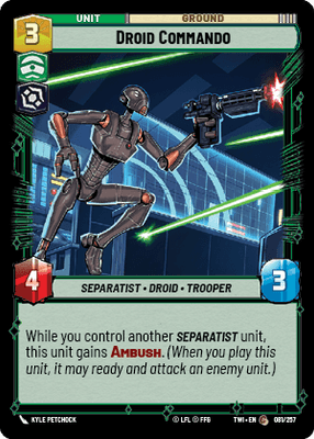 Droid Commando (TWI) Common Star Wars Unlimited Fantasy Flight Games Standard Non-Foil