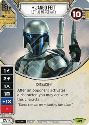 Jango Fett - Lethal Mercenary (AWK) Rare Star Wars Destiny Fantasy Flight Games