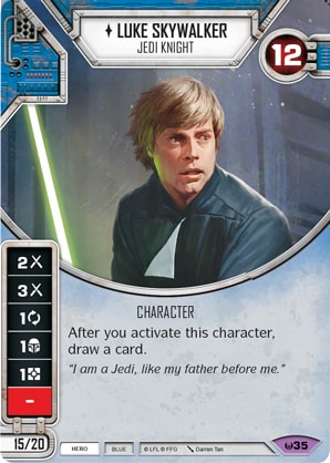 Luke Skywalker - Jedi Knight (AWK) Legendary Star Wars Destiny Fantasy Flight Games