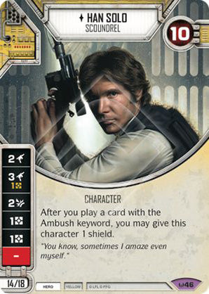 Han Solo - Scoundrel (AWK) Legendary Star Wars Destiny Fantasy Flight Games