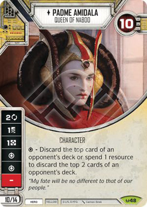 Padme Amidala - Queen of Naboo (AWK) Rare Star Wars Destiny Fantasy Flight Games