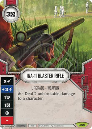 IQA-11 Blaster Rifle (AWK) Rare Star Wars Destiny Fantasy Flight Games