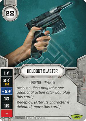 Holdout Blaster (AWK) Rare Star Wars Destiny Fantasy Flight Games