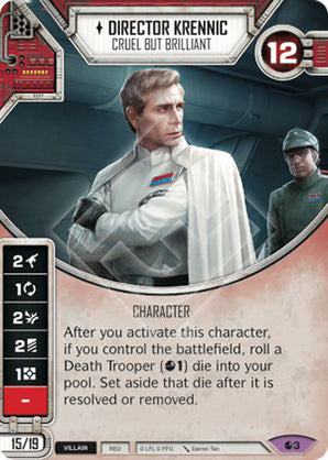 Director Krennic - Cruel but Brilliant (SoR) Legendary Star Wars Destiny Fantasy Flight Games