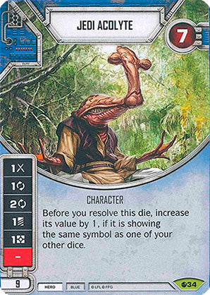 star wars destiny rare cards Jedi Acolyte (SoR) Rare
