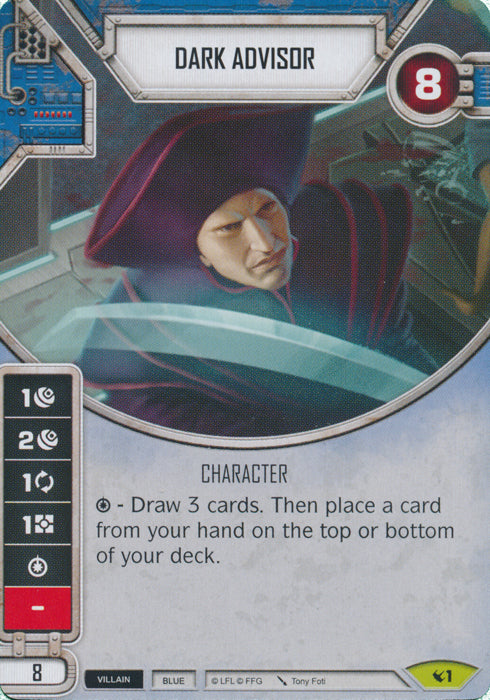 Dark Advisor (LEG) Rare Star Wars Destiny Fantasy Flight Games