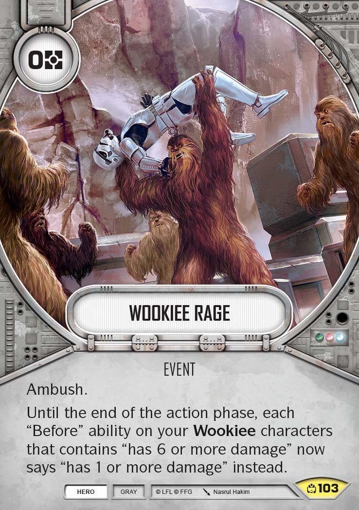 Wookiee Rage (CM) Uncommon Star Wars Destiny Fantasy Flight Games