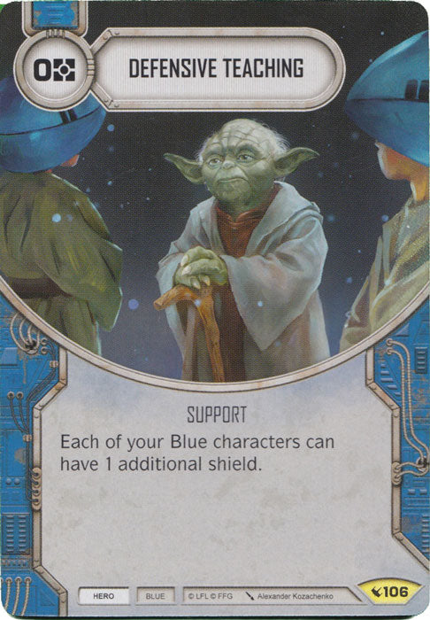 Defensive Teaching (LEG) Uncommon Star Wars Destiny Fantasy Flight Games
