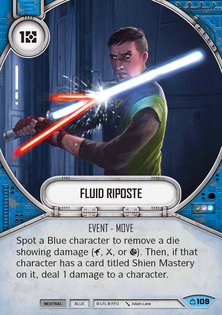 Fluid Riposte (CM) Common Star Wars Destiny Fantasy Flight Games