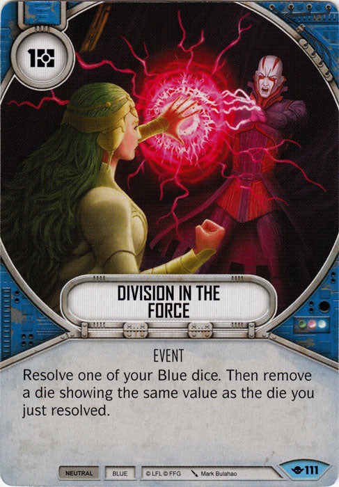 Division in the Force (WOTF) Common Star Wars Destiny Fantasy Flight Games