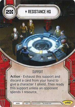 Resistance HQ (AWK) Uncommon Star Wars Destiny Fantasy Flight Games