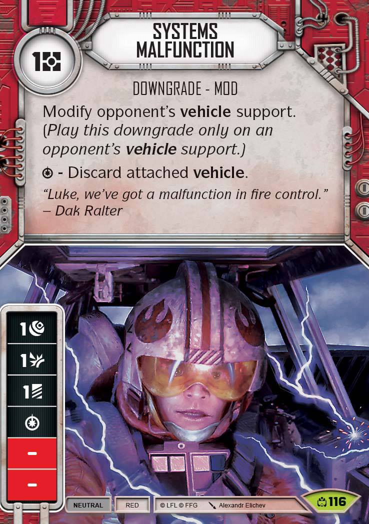 Systems Malfunction (CM) Rare Star Wars Destiny Fantasy Flight Games