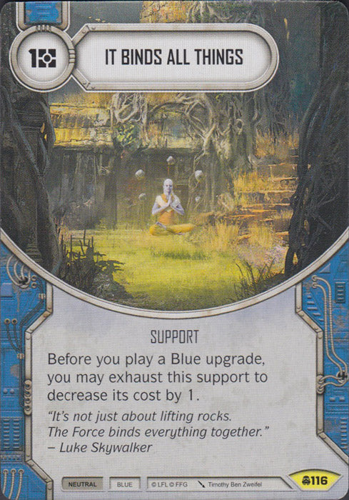 It Binds All Things (CONV) Uncommon Star Wars Destiny Fantasy Flight Games