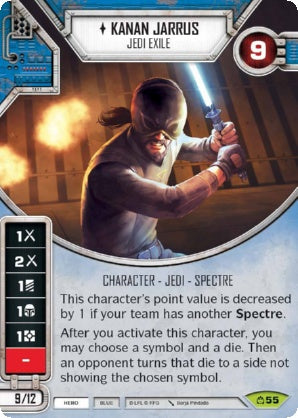 Kanan Jarrus - Jedi Exile (CM) Rare Star Wars Destiny Fantasy Flight Games