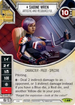 Sabine Wren - Artistic and Resourceful (CM) Rare Star Wars Destiny Fantasy Flight Games