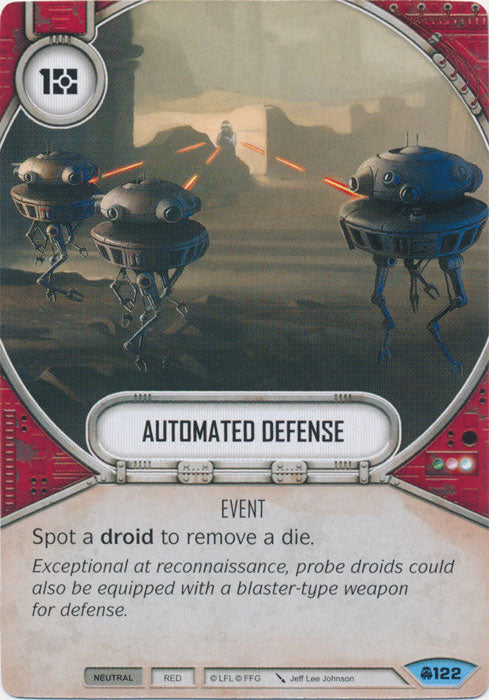 Automated Defense (CONV) Common Star Wars Destiny Fantasy Flight Games