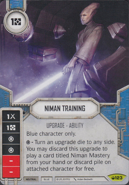 Niman Training (SOH) Rare Star Wars Destiny Fantasy Flight Games