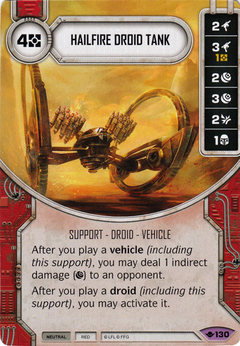 Hailfire Droid Tank (WotF) Legendary Star Wars Destiny Fantasy Flight Games