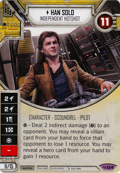 Han Solo - Independent Hotshot (ATG) Legendary Star Wars Destiny Fantasy Flight Games