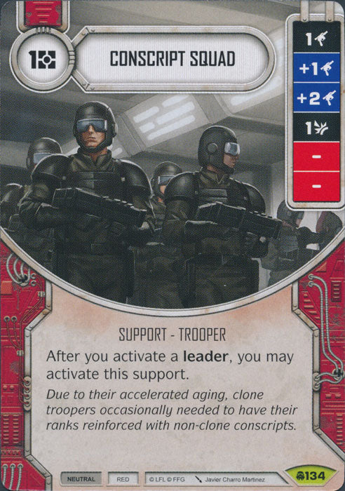 Conscript Squad (CONV) Rare Star Wars Destiny Fantasy Flight Games
