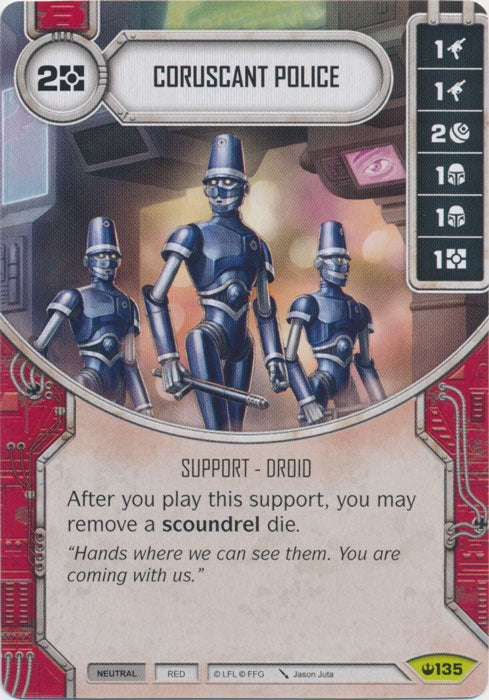 Coruscant Police (SOH) Rare Star Wars Destiny Fantasy Flight Games