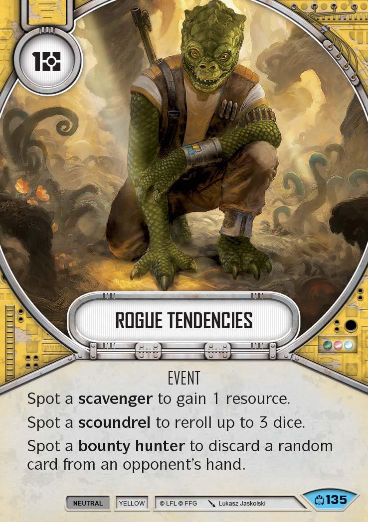 Rogue Tendencies (CM) Common Star Wars Destiny Fantasy Flight Games