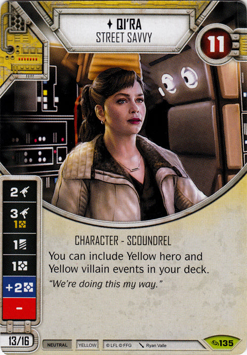 Qi'Ra - Street Savvy (ATG) Rare Star Wars Destiny Fantasy Flight Games