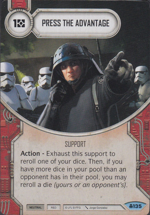 Press the Advantage (CONV) Common Star Wars Destiny Fantasy Flight Games