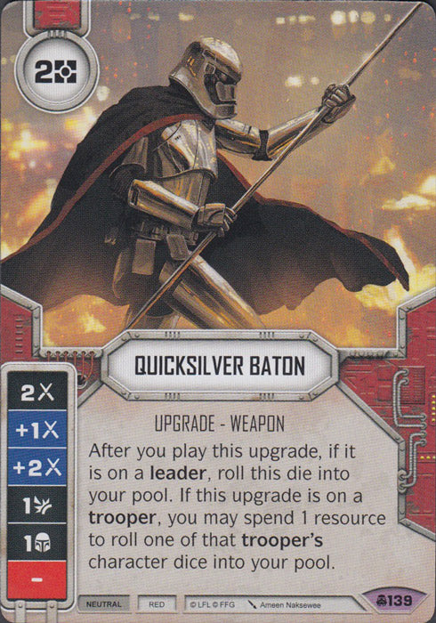 Quicksilver Baton (CONV) Legendary Star Wars Destiny Fantasy Flight Games