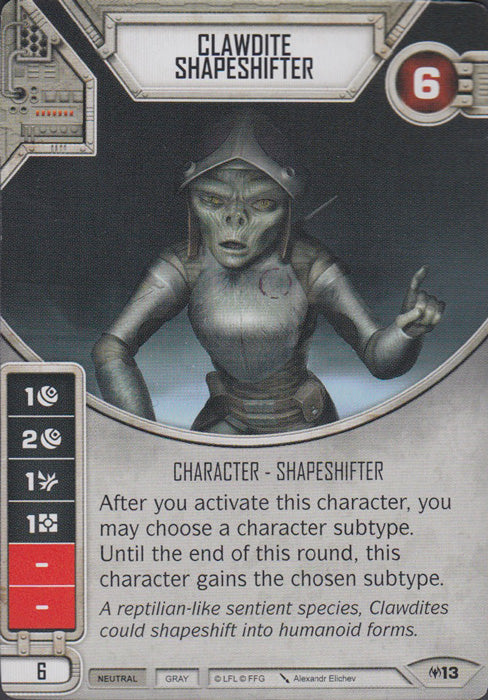 Clawdite Shapeshifter (AON) Starter Star Wars Destiny Fantasy Flight Games