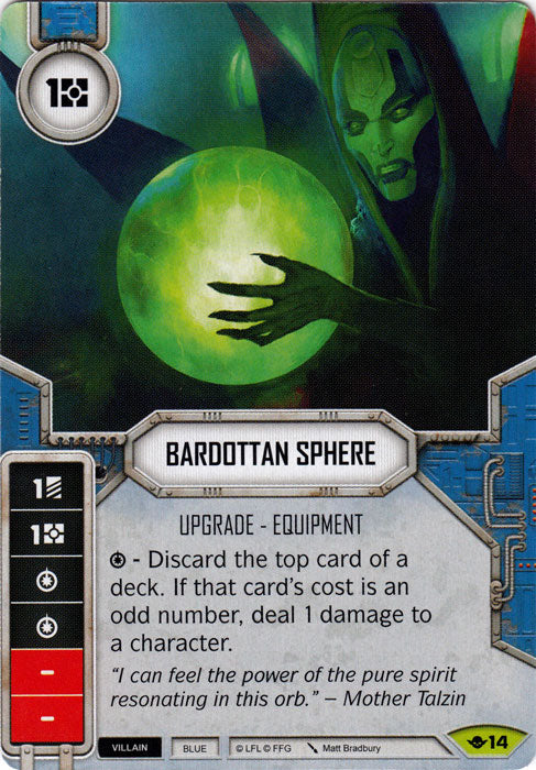 Bardottan Sphere (WotF) Rare Star Wars Destiny Fantasy Flight Games