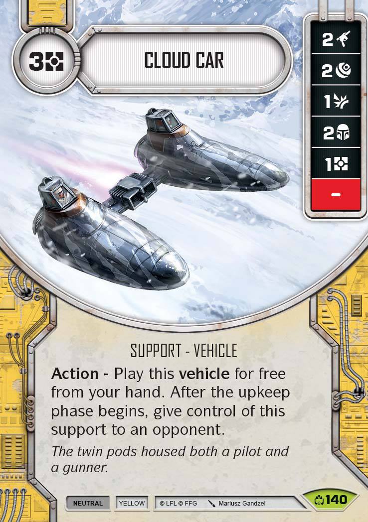 Cloud Car (CM) Rare Star Wars Destiny Fantasy Flight Games