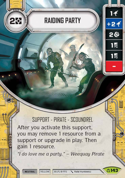 Raiding Party (CM) Rare Star Wars Destiny Fantasy Flight Games