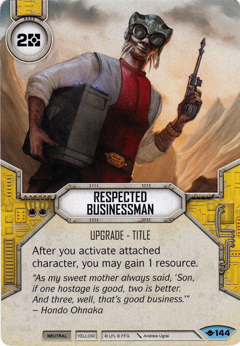 Respected Businessman (WOTF) Common Star Wars Destiny Fantasy Flight Games