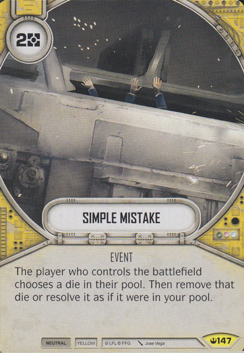 Simple Mistake (SOH) Uncommon Star Wars Destiny Fantasy Flight Games