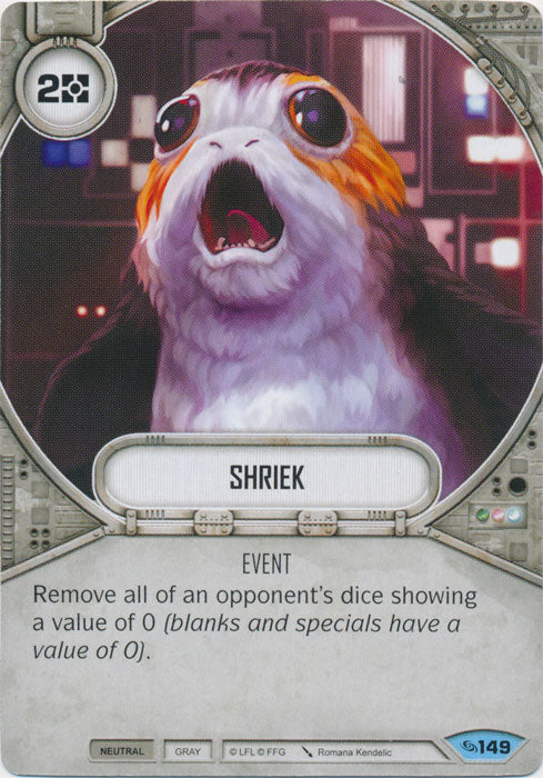 Shriek (ATG) Common Star Wars Destiny Fantasy Flight Games