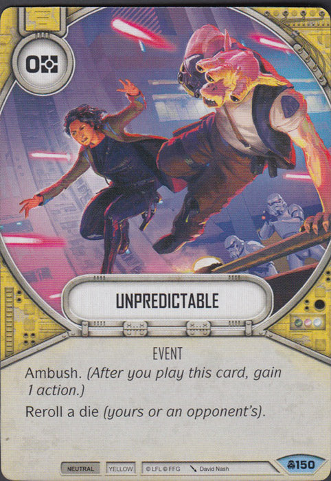 Unpredictable (CONV) Common Star Wars Destiny Fantasy Flight Games