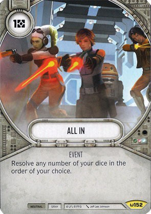 All In (AWK) Uncommon Star Wars Destiny Fantasy Flight Games