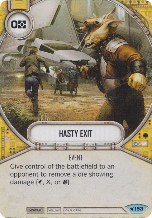 Hasty Exit (LEG) Common Star Wars Destiny Fantasy Flight Games