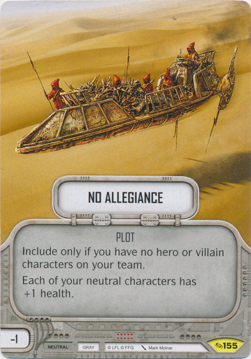 No Allegiance (ATG) Uncommon Star Wars Destiny Fantasy Flight Games