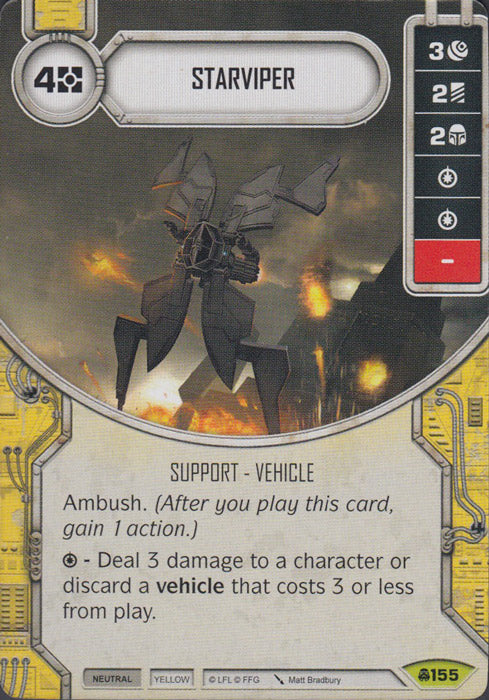 Starviper (CONV) Rare Star Wars Destiny Fantasy Flight Games