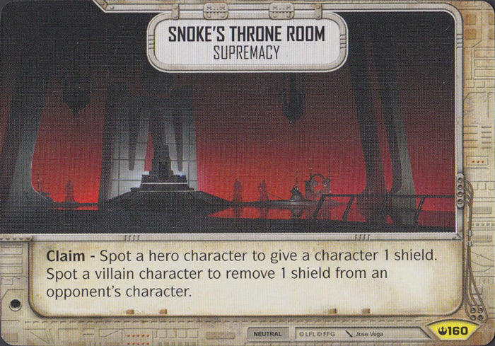 Snoke's Throne Room - Supremacy (SOH) Uncommon Star Wars Destiny Fantasy Flight Games