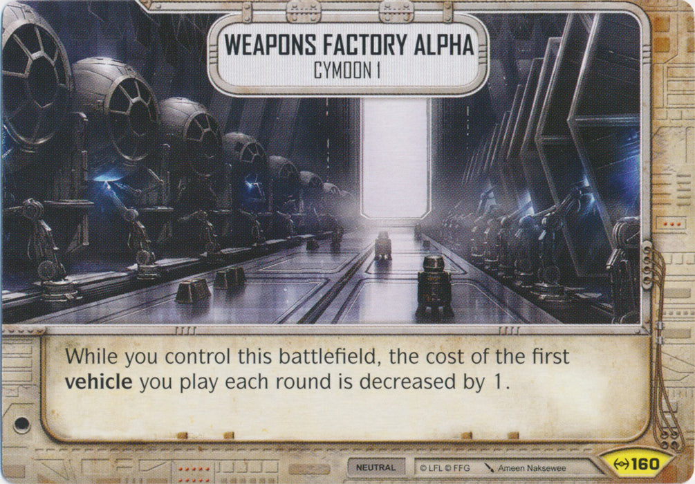 Weapons Factory Alpha - Cymoon 1 (EAW) Uncommon Star Wars Destiny Fantasy Flight Games