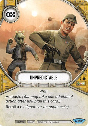 Unpredictable (AWK) Common Star Wars Destiny Fantasy Flight Games
