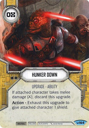Hunker Down (AWK) Common Star Wars Destiny Fantasy Flight Games